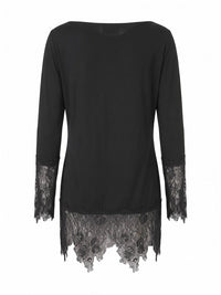 Blumarine Women Jersey Tunic With Lace Ruffles