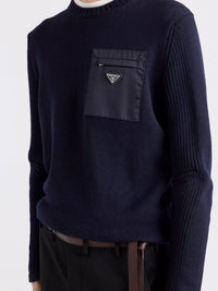 Prada Men Sweater With Re-Nylon Detail