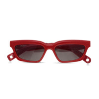 Jacquemus Sunglasses Rectangle Full Rim, Shiny Black Frame and Grey Lens JAC/62C1