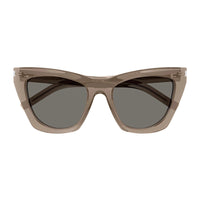 Saint Laurent Sunglasses Cat Eye Full Rim, Black with Pink Havana Frame and Black Lens SL214KATE009