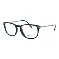 Burberry Eyeglasses Rectangle Full Rim, Top Blue on Navy Check Frame and Clear Demo Lenses Lens BE2369F3956