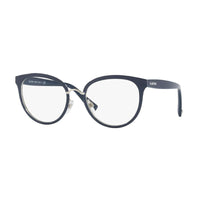Valentino Eyeglasses Browline Full Rim, Blue Frame and Clear Demo Lens Lens VA10043010