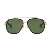 Roberto Cavalli Sunglasses Aviator Full Rim, Shiny Rose Gold Frame and Green Lens SRC008M0300