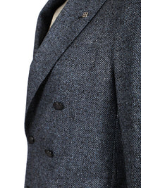 Tagliatore Men Double-Breasted Wool And Silk Blazer