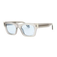 Palm Angels Sunglasses Cat Eye Full Rim, Grey Frame and Light Blue Lens PERI101WESTPORT0940