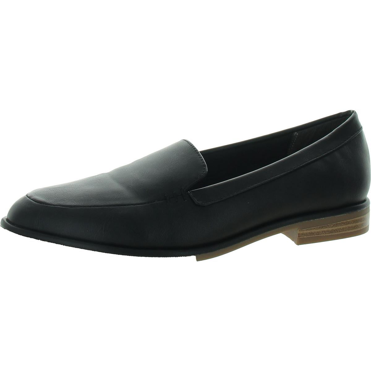 Houstonn Womens Faux Leather Flat Loafers