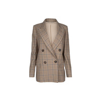 Brunello Cucinelli Brunello Cucinelli Prince Of Wales Linen Blazer Women