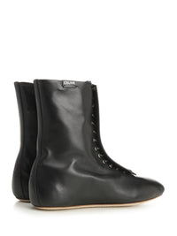 Celine Celine Women Lace-Up Leather Boot