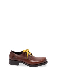 Prada Women Antiqued Leather Lace-Up Shoes