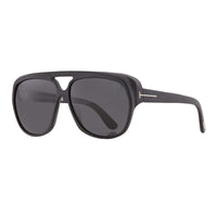 Tom Ford Sunglasses Browline Full Rim, Matte Black Frame and Smoke Gradient Lens FT110302A