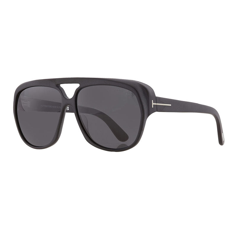 Tom Ford Sunglasses Browline Full Rim, Matte Black Frame and Smoke Gradient Lens FT110302A