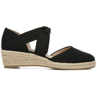 Kascade Womens Canvas Strappy Espadrilles Black Canvas