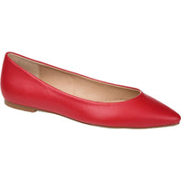 Moana Womens Faux Leather Slip On Flats