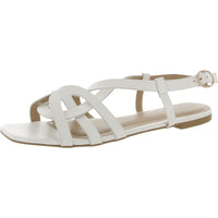 ALORRA Womens Cushioned Footbed Open Toe Flatform Sandals White