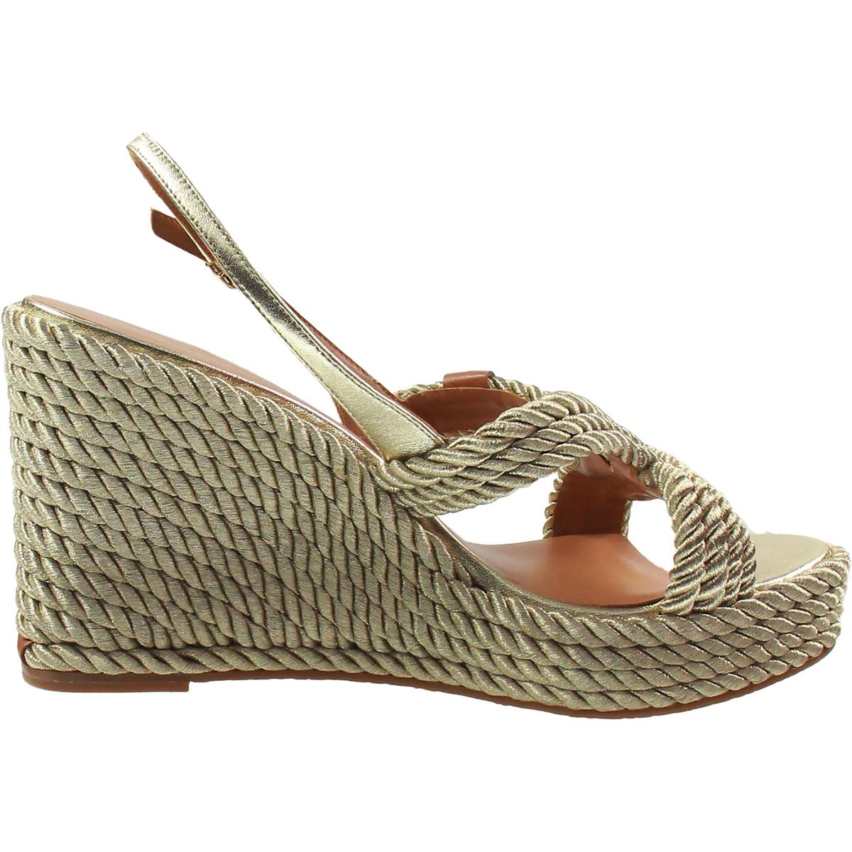 Tahiti Womens Braided Manmade Wedge Sandals