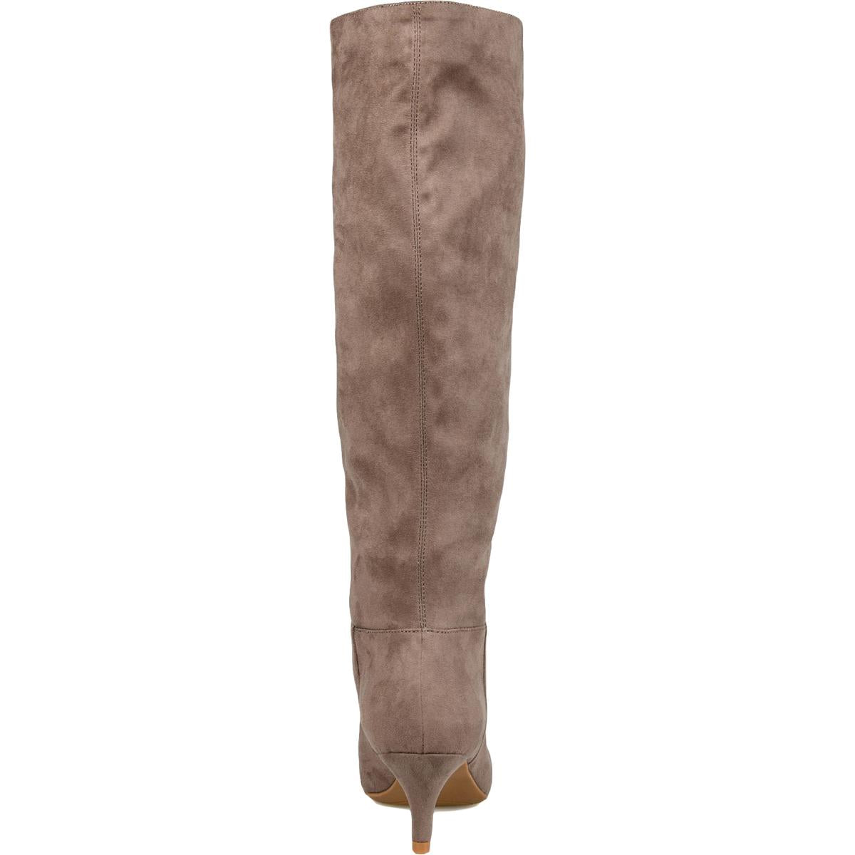 VELLIA Womens Faux Suede Pull-On Knee-High Boots