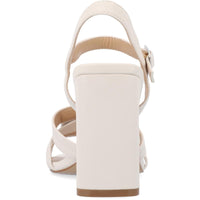 Womens Cut-Out Faux Leather Ankle Strap