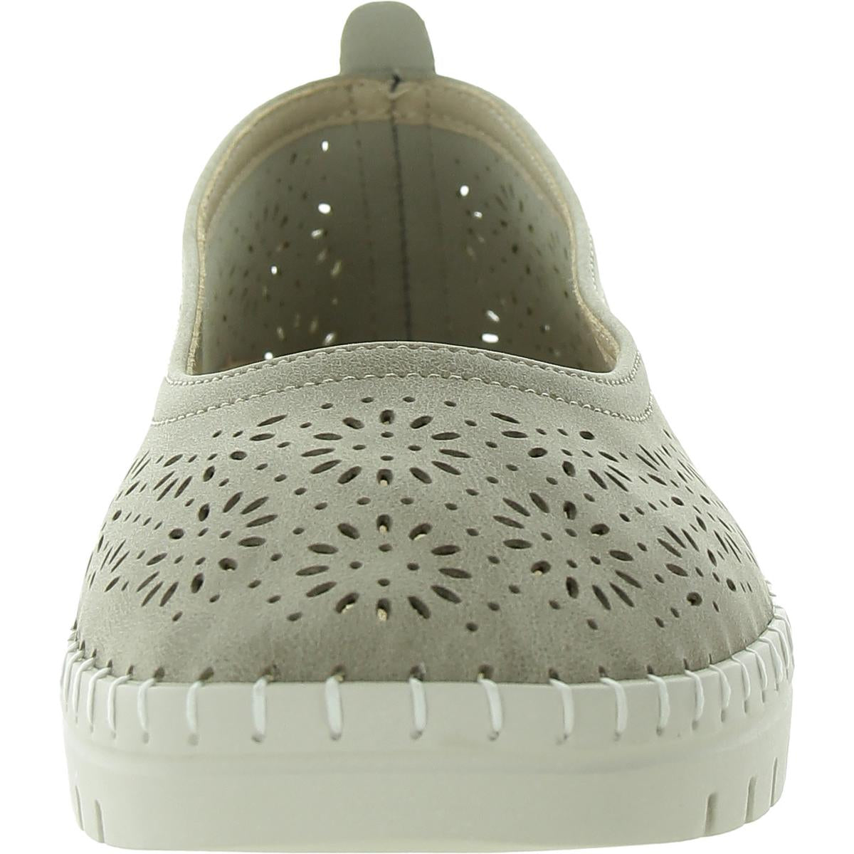 Womens Perforated Man Made Flat Shoes