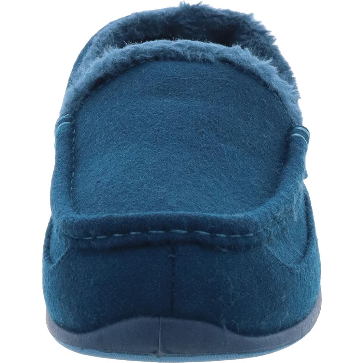 Spun Mens Comfort Insole Faux Fur Lined Loafer Slippers