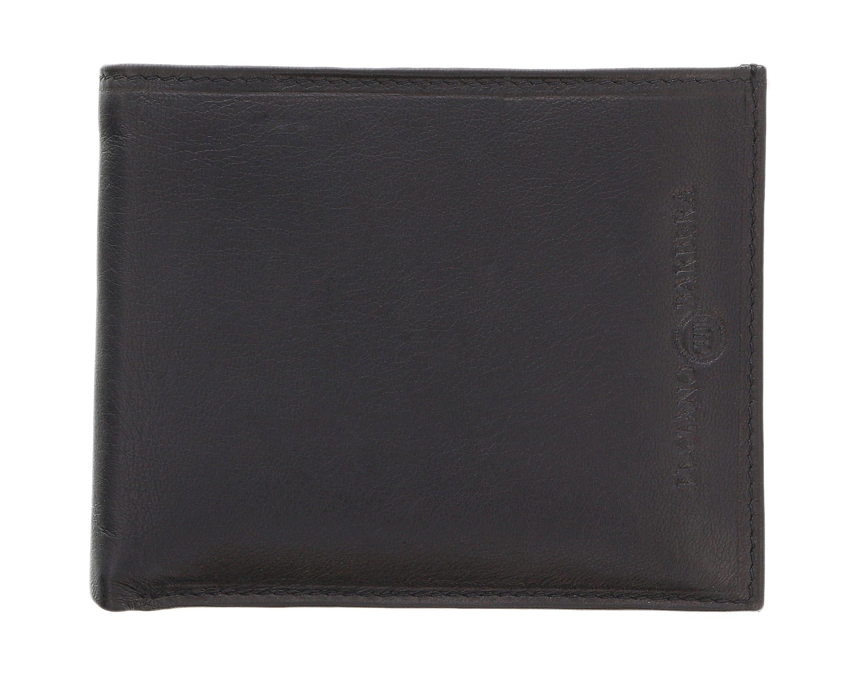 Luciano Barbera CLUB SASA NERO Black Leather Wallet