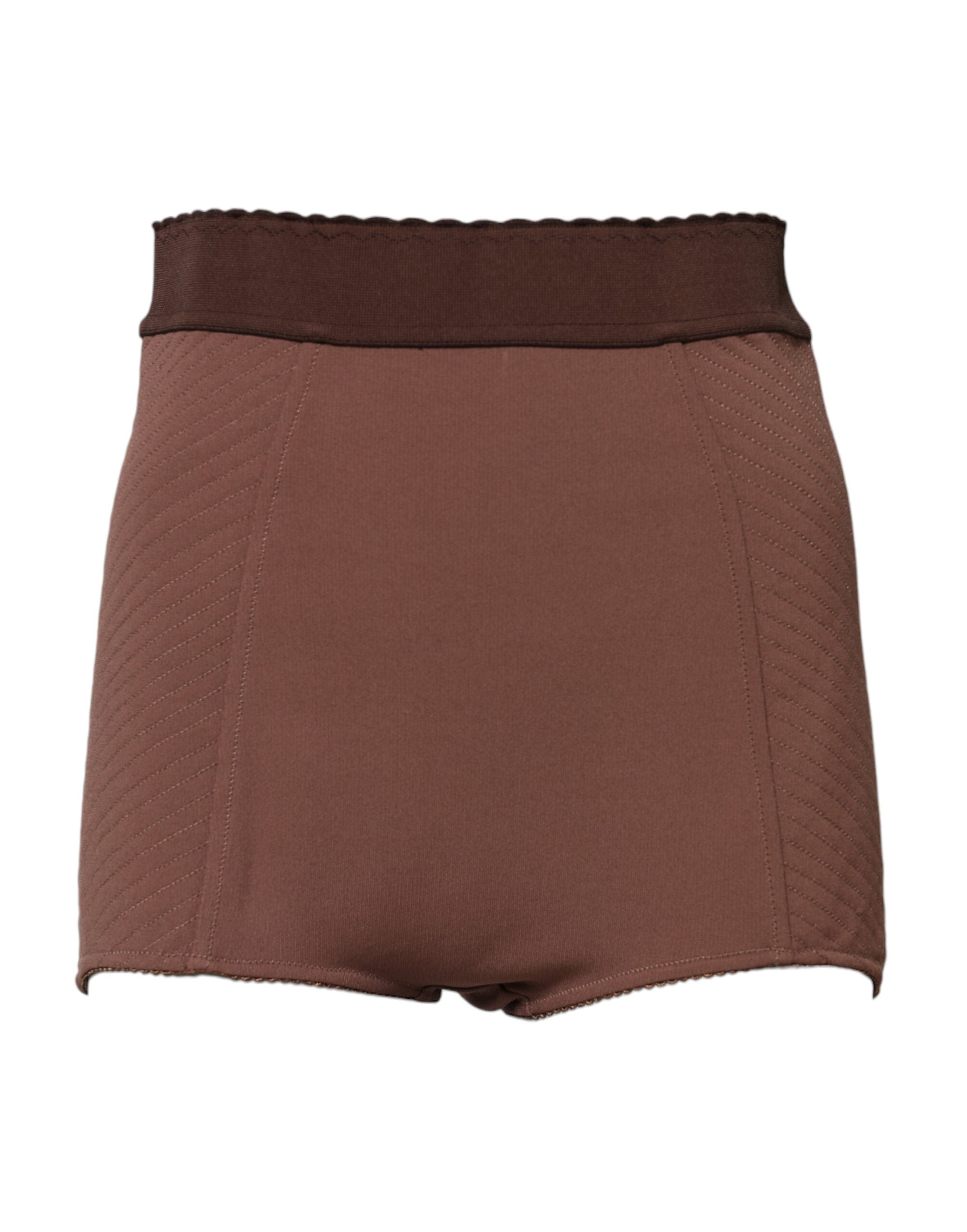 Dolce & Gabbana Brown Viscose High Waisted Hot Pants Women's Shorts