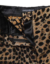Dolce & Gabbana Brown Leopard High Waisted Hot Pants Women's Shorts