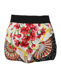 Dolce & Gabbana Multicolor Floral High Waist Hot Pants Women's Shorts