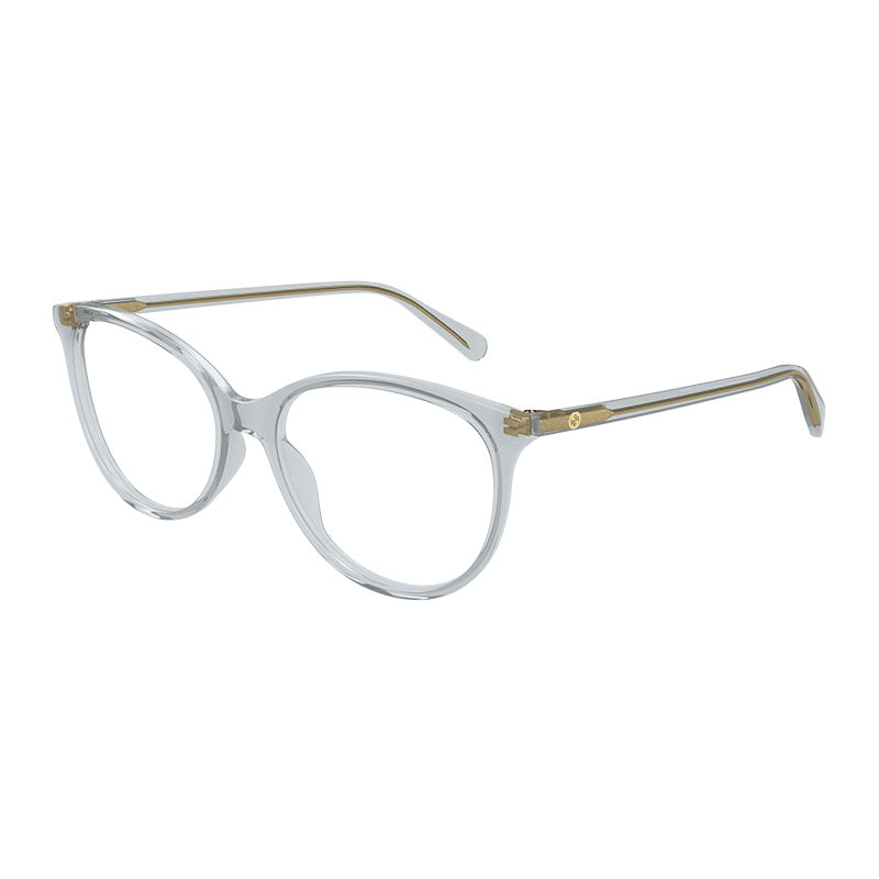 Gucci Eyeglasses Cat Eye Full Rim, Blue Gradient Frame and Clear Demo Lenses Lens GG0550O004