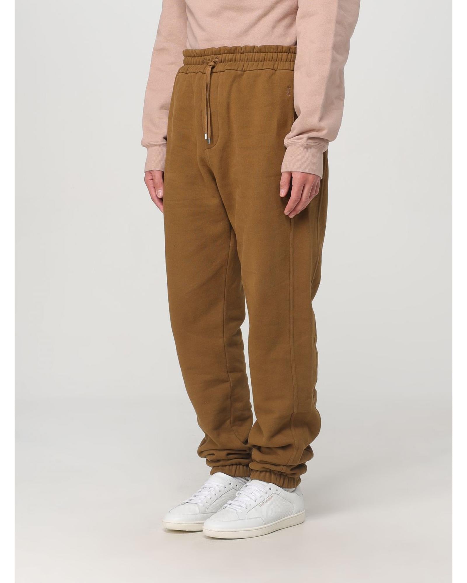 Saint Laurent Relaxed Fit Sweatpants Men Brown Pants