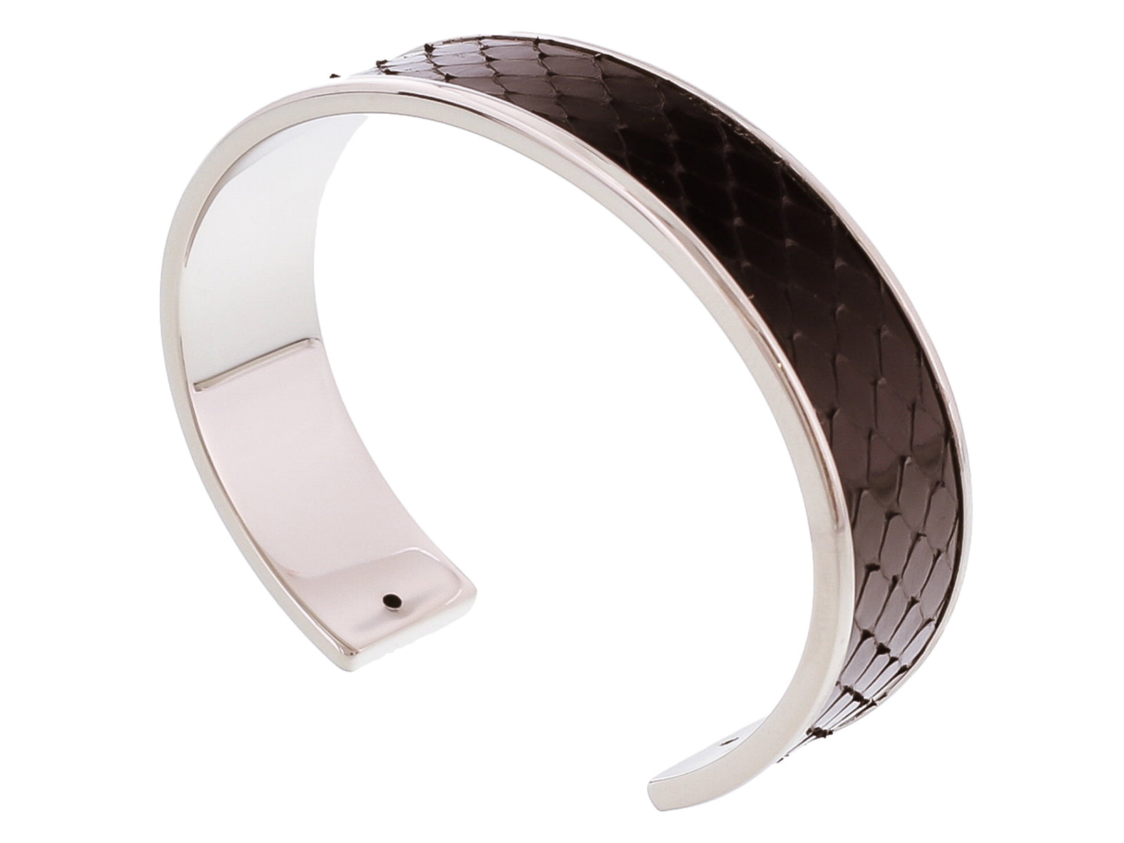 Stamerra MEMAN PITTONE ANR Black/Silver Genuine Python Bracelet