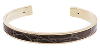 Stamerra PICCOLO CROCCO GG Blue/Silver Genuine Crocodile Bracelet