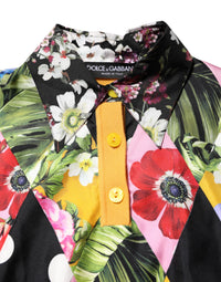 Dolce & Gabbana Multicolor Floral Long Sleeves Polo Women's Top