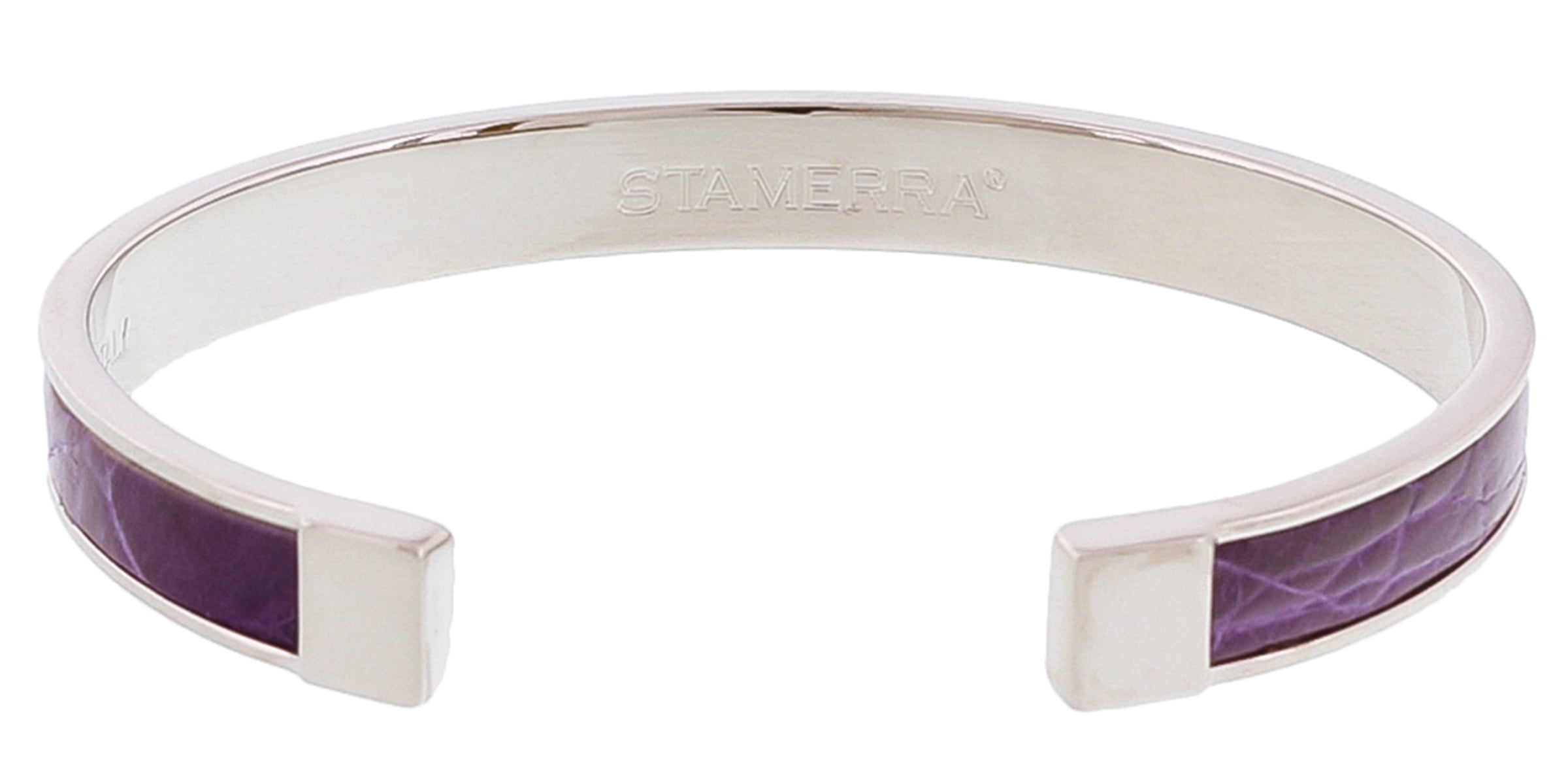 Stamerra PICCOLO CROCCO PUR Purple Genuine Crocodile Bracelet
