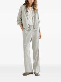Brunello cucinelli Brunello Cucinelli Women Flower Lace Jersey Track Trousers
