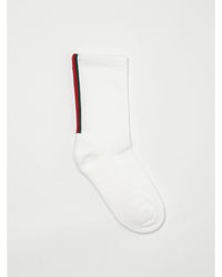 Gucci Stripe Detail Crew Socks Kids White