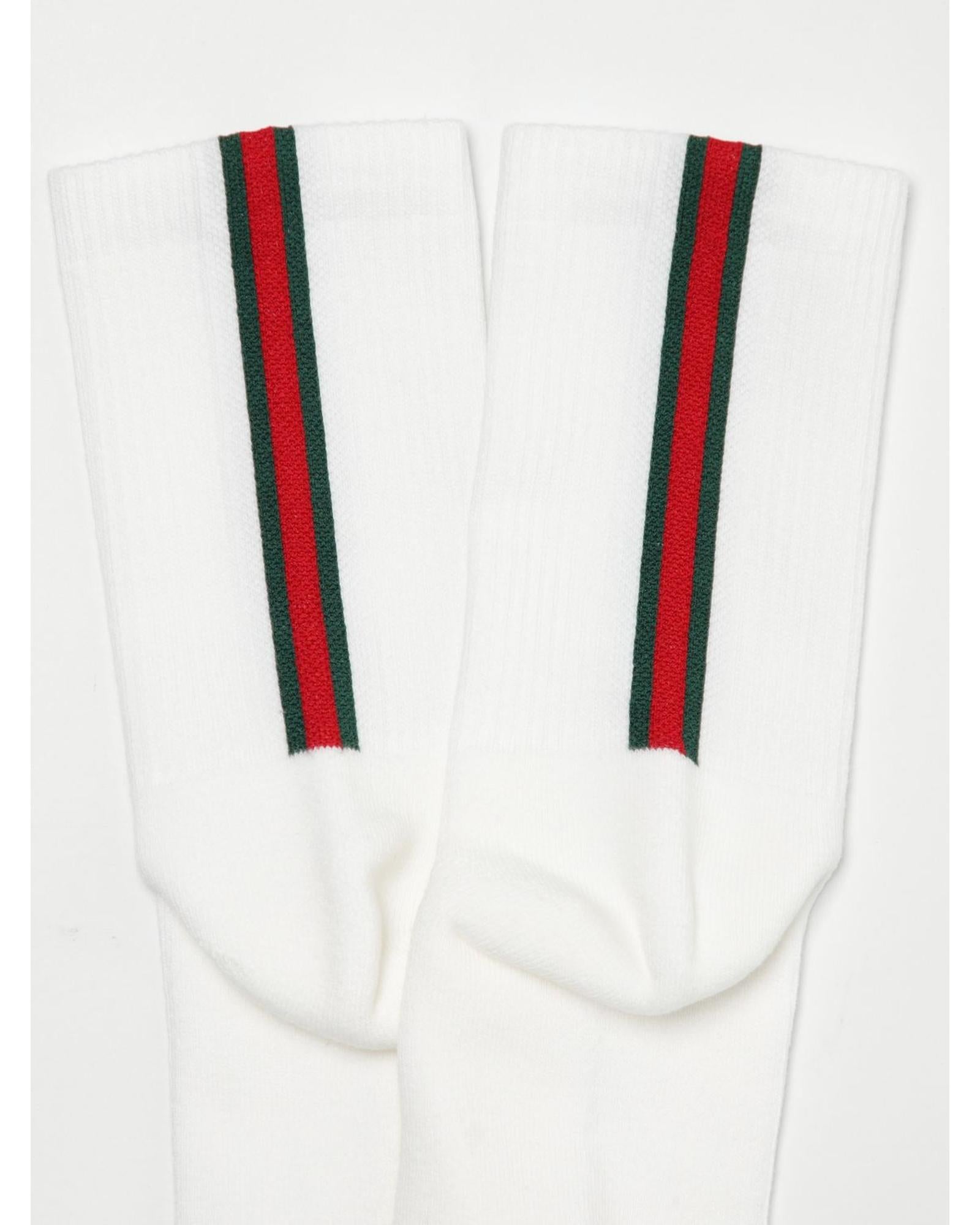 Gucci Stripe Detail Crew Socks Kids White