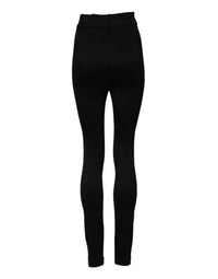 Dolce & Gabbana Black Nylon High Waist Skinny Leggings Women's Pants