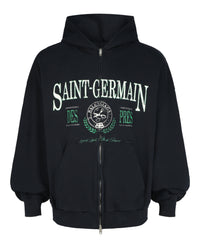 Balenciaga Balenciaga Mens Saint-Germain Distressed Zip-Up Hoodie