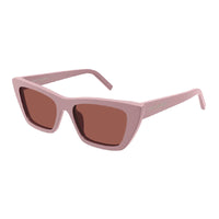 Saint Laurent Sunglasses Cat Eye Full Rim, Blue Havana Frame and Black Lens SL276MICA009