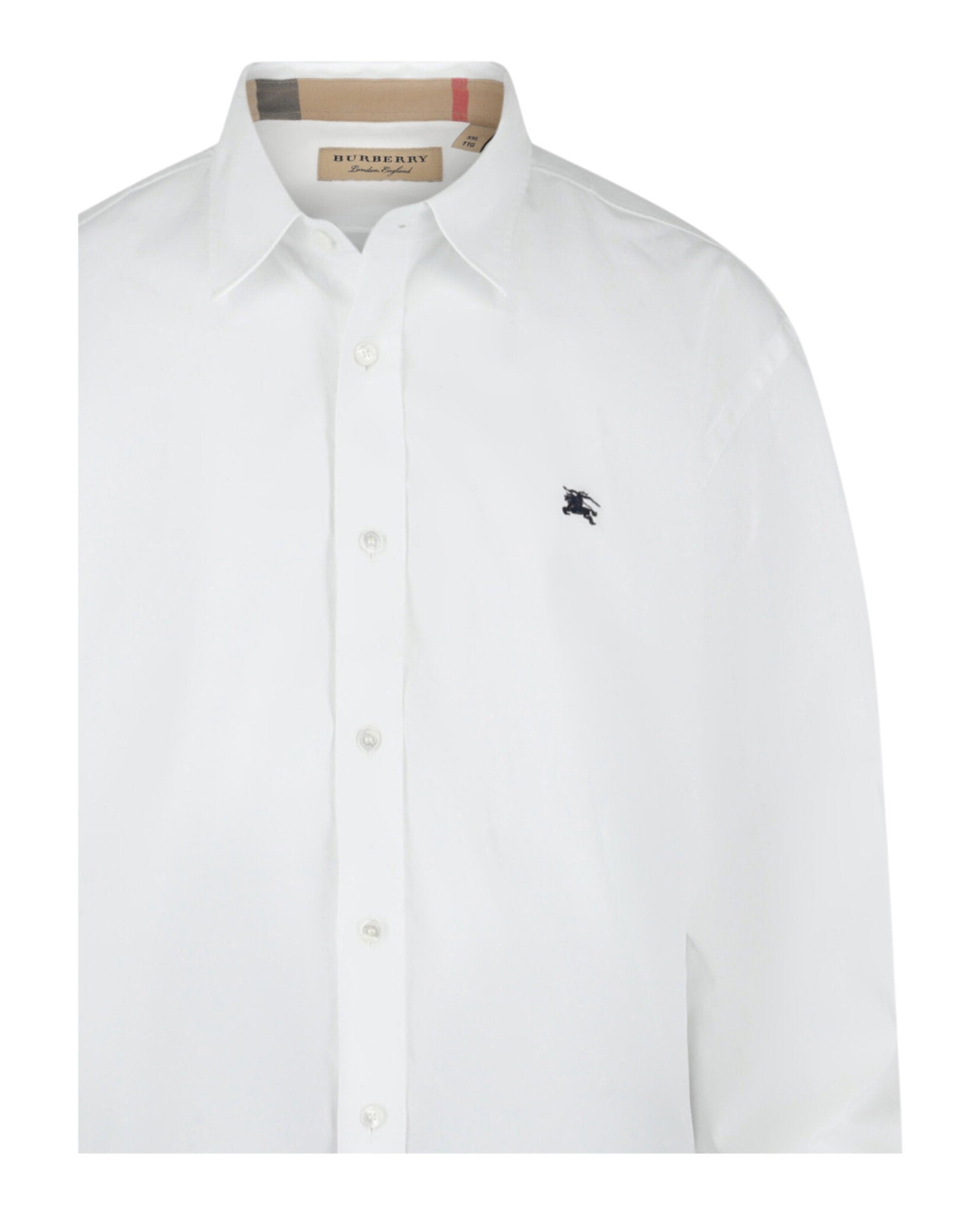 BURBERRY   シャツ　3Y Burberry Ekd-Embroidered Check Cotton Shirt, Size XX-Large