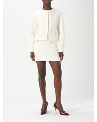 Gucci Tweed Skirt Suit Jacket Women White