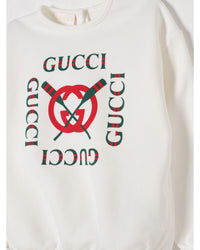 Gucci Kids Oars Logo Sweatshirt White Cardigans