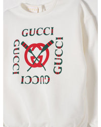 Gucci Kids Oars Logo Sweatshirt White Cardigans