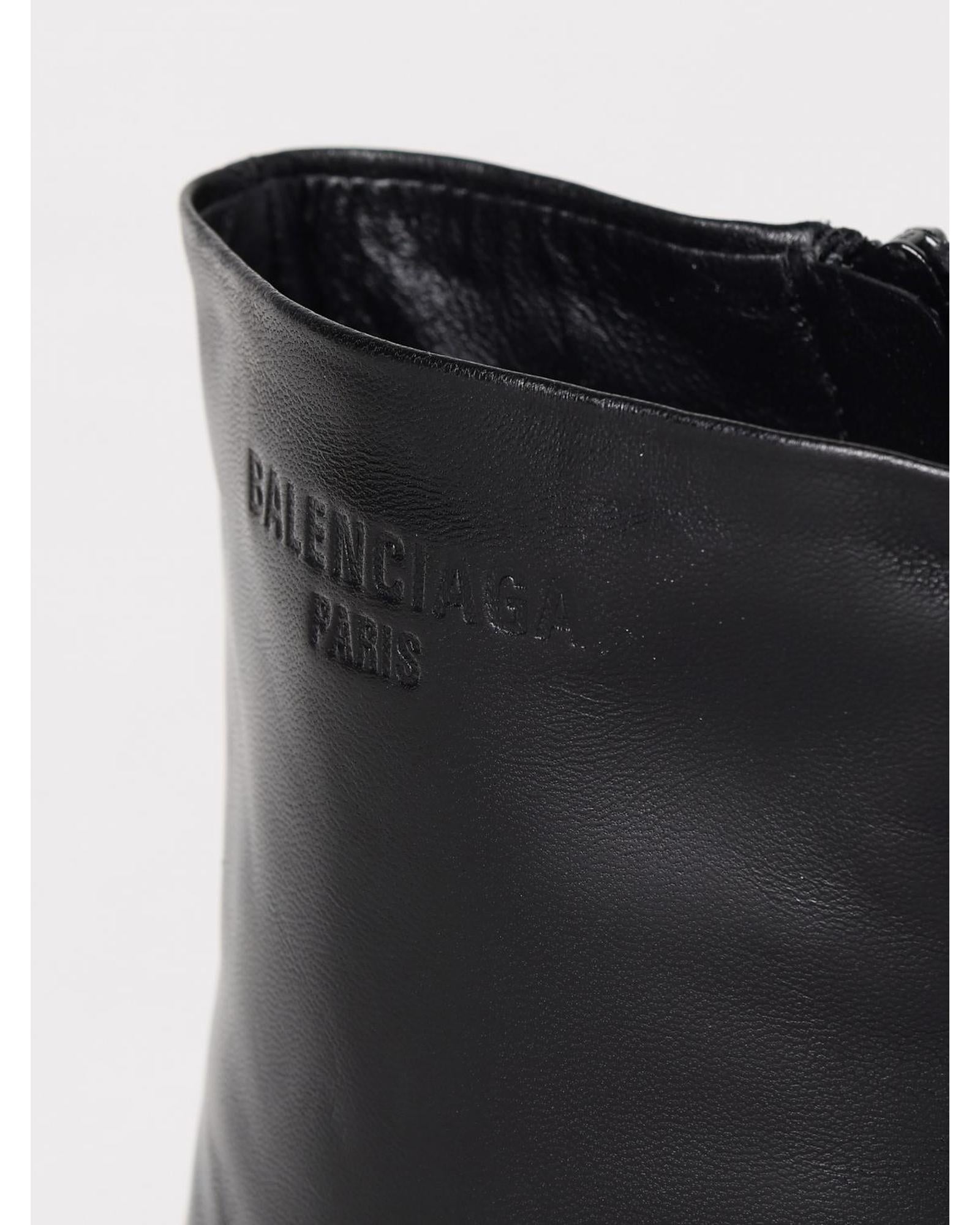 ショートブーツ・ブーティ Balenciaga Leather Ankle Boots Black 804517WBCW0 BALENCIAGA(バレンシアガ) ショートブーツ・ブーティ(レディース