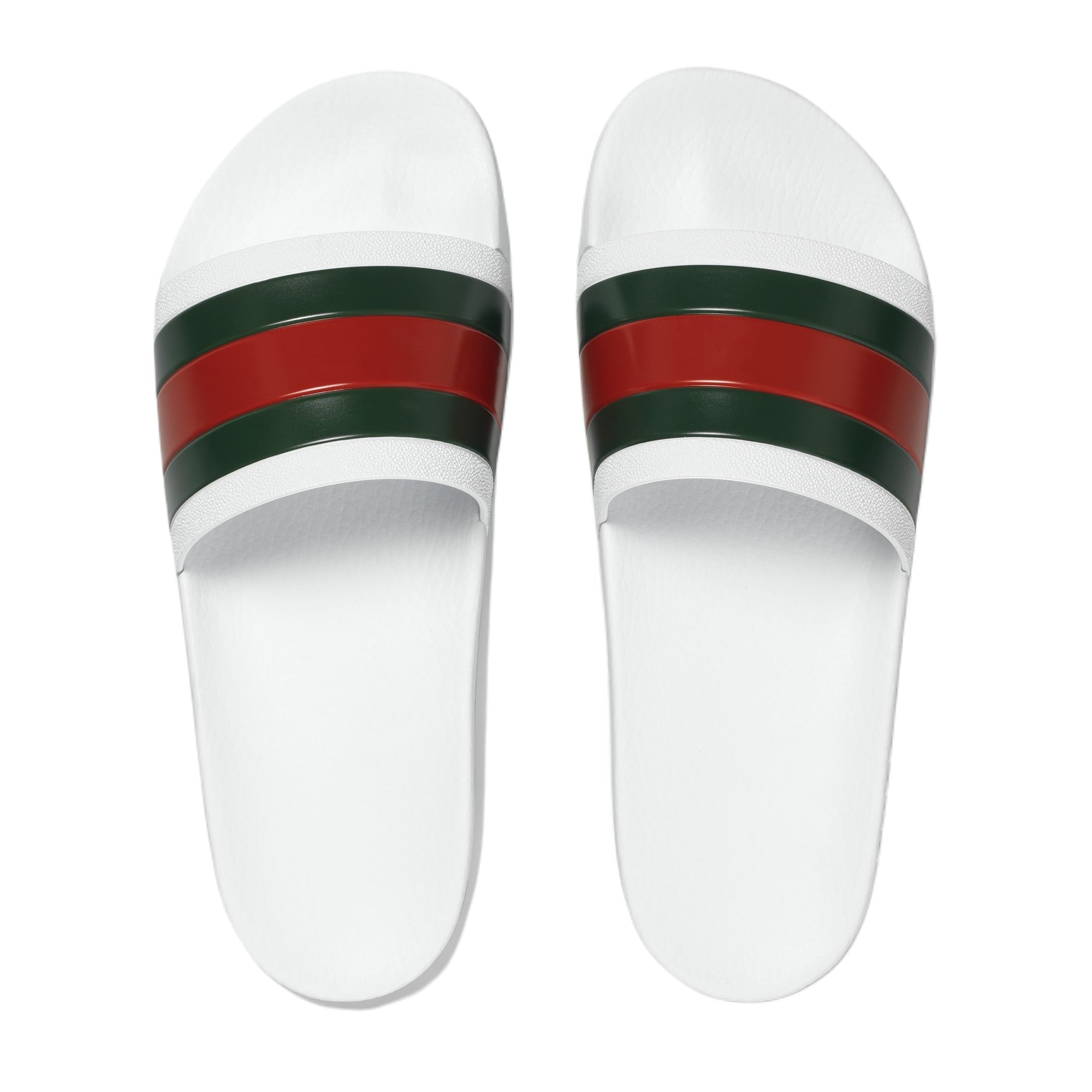 Gucci Men's Web Rubber Slide Sandals