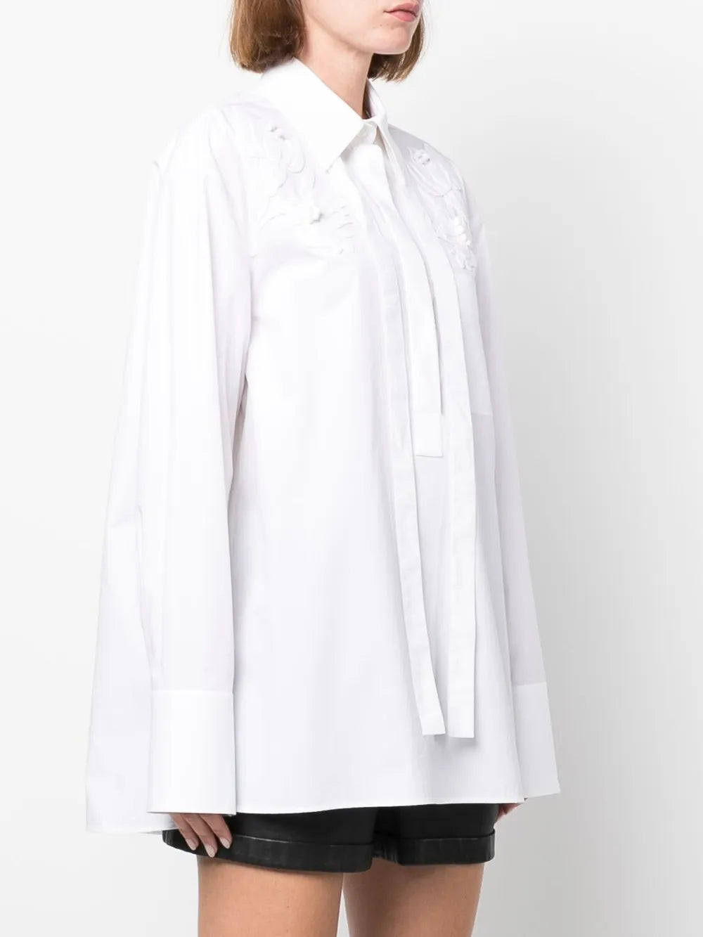 Valentino Garavani Flower Embroidered Shirt