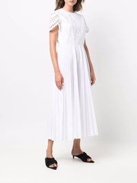 Valentino Garavani Broderie Anglaise Pleated Dress