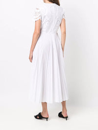 Valentino Garavani Broderie Anglaise Pleated Dress
