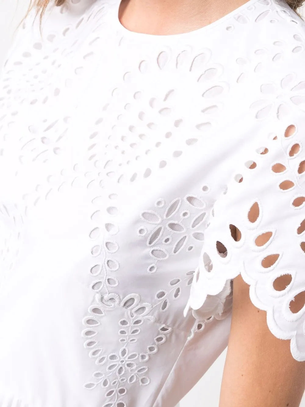 Valentino Garavani Broderie Anglaise Pleated Dress