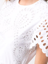 Valentino Garavani Broderie Anglaise Pleated Dress
